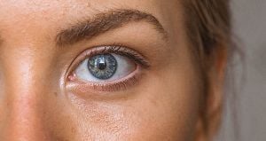 Close up of female facial skin